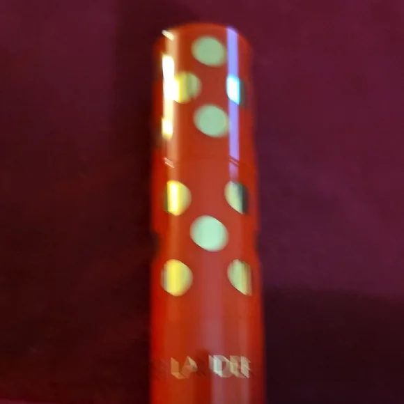 Elegant Red and Gold Polka Dot Candle Holder - Picture 2 of 2
